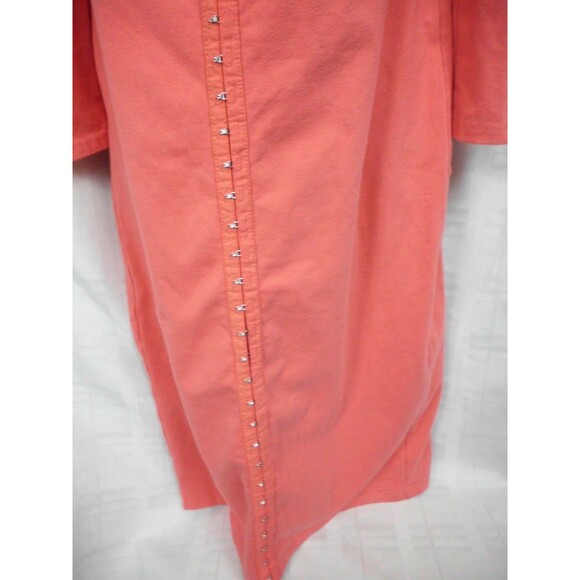 Betsey Johnson Dress Women's Pink Coral A Line Cap Sleeve V Neck Size Large - Picture 4 of 6